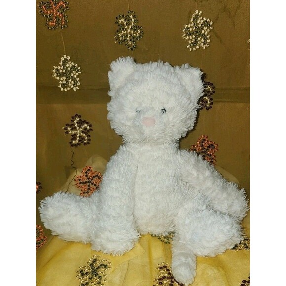 Jellycat Fuddlewuddle Kitty White Sitting Cat Beanie Medium Plush 8" Retired - Picture 1 of 10